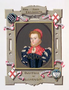 Portret van Elizabeth Fitzgerald (c.1528-89) Gravin van Lincoln uit 